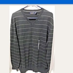 Nautica men Crew neck sweater black long sleeve